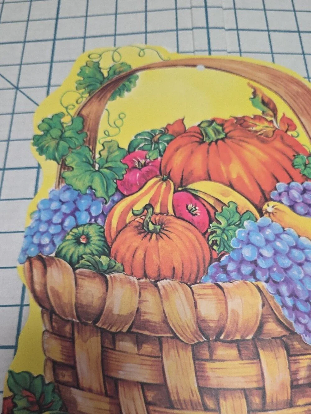 Autumn Harvest Basket Decorative Die-Cut - Double-sided 10.25
